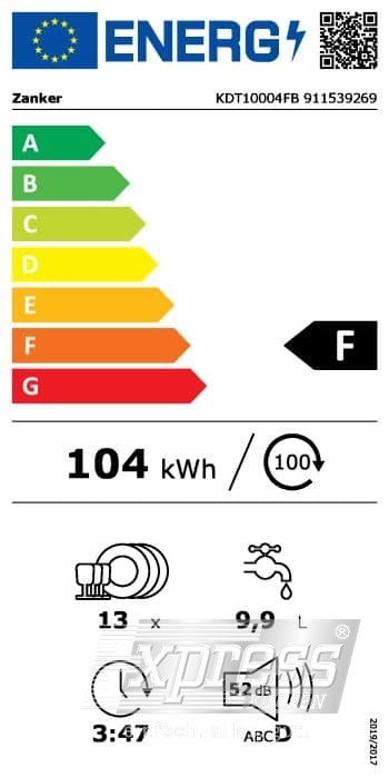 KDT10004FB Energielabel - 01.03.2021