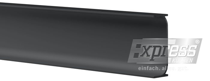EK16646 vertical handle recess profile C black- G701 Systemline